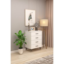 Asra Trend Lüks 4 Çekmeceli Şifonyer Komodin %100 MDF Çok Amaçlı Düzenleyici ŞF-01