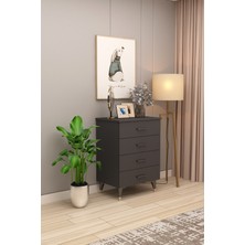 Asra Trend Lüks 4 Çekmeceli Şifonyer Komodin %100 MDF Çok Amaçlı Düzenleyici ŞF-01