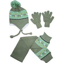 Erkek Çocuk Bere, Atkı ve Eldiven 3’lü Kışlık Set (4-8 Yaş)