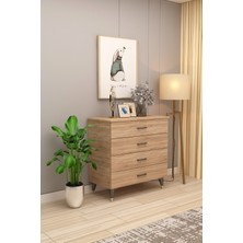 Asra Trend Lüks 4 Çekmeceli Şifonyer Komodin %100 MDF Çok Amaçlı Düzenleyici ŞF-02