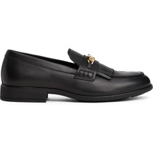 Tommy Hilfiger Deri Siyah Kadın Loafer FW0FW08971BDS