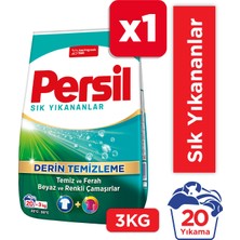 Persil 3kg Beyazlar ve Renkliler Toz Çamaşır Deterjanı Sık Yıkananlar (20 Yıkama)