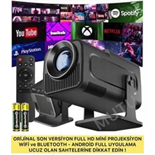 HY320 Mini Orijinal Hd Taşınabilir Projeksiyon Son Versiyon Android Wifi Bt Akıllı Sinema Projektör