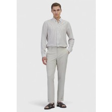 Bej Düz Dokuma Jogging Fit Casual Pantolon