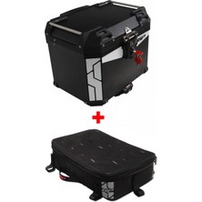 Gp Kompozit Universal 37 Lt Alüminyum ve Kumaş Motosiklet Çanta Seti Siyah