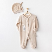 Andywawa Erkek Bebek Tulum Takım Romper Hat Set Velvet Happy Everyday AC25064