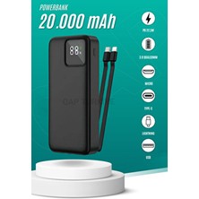 20000 Mah 22.2 Turbo Süper Hızlı Powerbank Kablolu Taşınabilir Şarj Iphone Şarj 20 Bin Mah