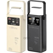 30000 Mah Kendinden Kablolu LED Fener Kamp 22.5 Watt Süper Hızlı Powerbank Iphone ve Android Uyumlu