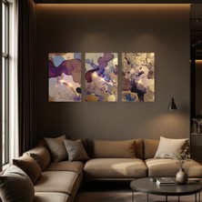 Cozy Co:temperli Cam Üçlü Set Tablo, Tablo, Üçlü Tablo, Uv Baskı, Cam Tablo, 3’lü Set, CUT008