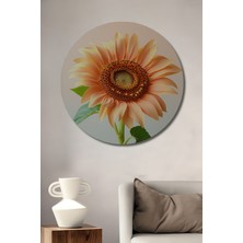 Pastel Tonlarda Ayçiçeği Yağlı Boya Görünümlü Sanat Ev/işyeri/ofis/salon Ahşap Dekoratif Tablo