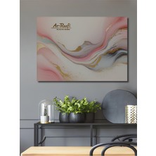 Pembe Altın Mermer Desenli Dekoratif Ahşap Ev/işyeri/ofis Kare Tablo