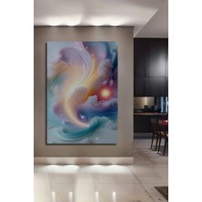 Işıltılı Bulutların Modern Sanat Dansı Dekoratif Ahşap Ev/işyeri/ofis Kare Tablo