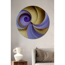 Altın Mor Spiral Modern Sanat Dekoratif Ahşap Dekoratif Ev/işyeri/ofis Yuvarlak Tablo