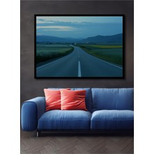 Çerçeve Görünümlü Sonsuzluğa Giden Yol Yağlı Boya Görünümlü Dekoratif Ahşap Işyeri/ofis Kare Tablo