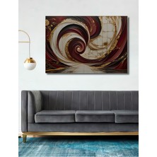 Altın Dokunuşlu Modern Sanat Girdabı Dekoratif Ahşap Ev/işyeri/ofis Kare Tablo