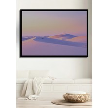 Çerçeve Görünümlü Pastel Rüya Sahra Manzarası Dekoratif Ahşap Ev/işyeri/ofis Kare Tablo