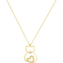 Kedi Kolye 14 Ayar Altın
