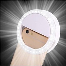 Youtuber LED Selfie LED Işıklı Telefon Tutucu Makyaj Işığı Ring Light USB Girişli
