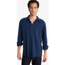 DeFacto Regular Fit Penye Uzun Kollu Gömlek F6134AX25AU