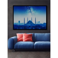 Çerçeve Görünümlü Mavi Rüyalar Istanbul Dekoratif Ahşap Ev/işyeri/ofis Kare Tablo