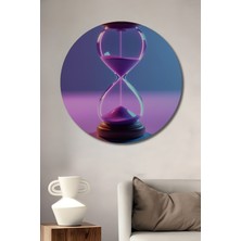 Neon Işıltılı Kum Saati Dekoratif Ahşap Ev/işyeri/ofis Yuvarlak Tablo
