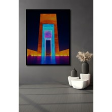 Çerçeve Görünümlü Neon Işıltılı Modern Sanat Kapısı Dekoratif Ahşap Ev/işyeri/ofis Kare Tablo