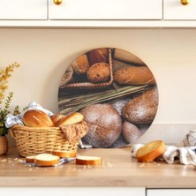 Cozy Co: Temperli Cam Daire Kesme ve Sunum Tablası, Kesme Tahtası, Kesme Tablası, Sunumluk, CKT018