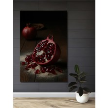 Nar Taneleri Yağlı Boya Görünümlü Dekoratif Ahşap Ev/işyeri/ofis Kare Tablo
