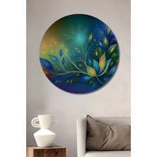 Işıltılı Yapraklar Modern Sanat Dekoratif Ahşap Ev/işyeri/ofis Yuvarlak Tablo
