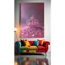 Özkacar Group Kraliçe Tacı V1 Ev Duvar Salon Güzellik Salonu Ofis Dükkan Dekarasyon Kanvas Tablo