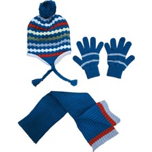 Erkek Çocuk Bere, Atkı ve Eldiven 3’lü Kışlık Set (4-8 Yaş)