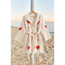 Varol %100 Organik, El Işçiliği Taş Baskı Garson Boy Bornozu - Lovely