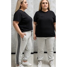 BYN-2225-BATTAL Beden 2 Iplik Bayan Eşofman