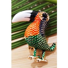 Monalisa Home Papağan Figürlü Broş