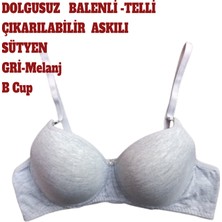 Kadın Dolgusuz Desteksiz Balenli Telli Sütyen Kulaklı Çıkarılabilir Askılı B Kap