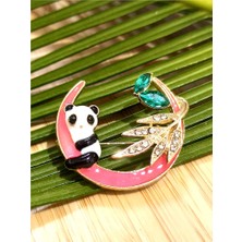 Monalisa Home  Ay  Ayıcık  Çiçek Figürlü Broş