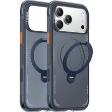 Torras Apple iPhone 17 Pro O Stand Spin Air Serisi Magsafe Kılıf - Lacivert
