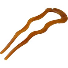 France-Handmade Tek Taşlı Kemik Saç Topuz Tokası (11 Cm)