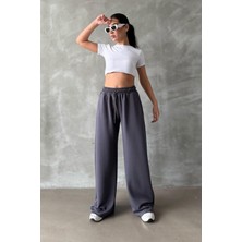 Madmext Füme  Yumuşak Dokulu Palazzo Jogger Kadın Eşofman Altı MG2122