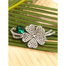 Monalisa Home Yeşil Taşlı  Figürlü Broş