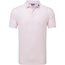 Footjoy Wiggle Print Lisle Erkek Golf T-Shirt 33999 Wht/sky/pnk