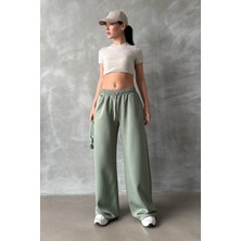 Madmext Çağla Yeşili  Yumuşak Dokulu Palazzo Jogger Kadın Eşofman Altı MG2122