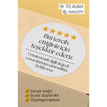 Alışveriş Kurdu Sticker Paketleme Kargo Ambalaj Etiketi - 4X4CM 70 Adet