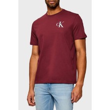 Calvin Klein Logolu Pamuklu Regular Fit Bisiklet Yaka T Shirt LV04RD865GWCV Erkek T Shirt LV04RD865G Wcv