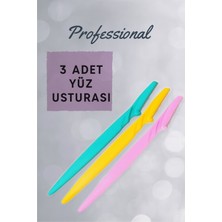 Professional 3 Adet Yüz Jileti Kaş Usturası