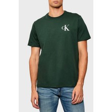 Calvin Klein Logolu Pamuklu Regular Fit Bisiklet Yaka T Shirt LV04RD865GLLG Erkek T Shirt LV04RD865G Llg