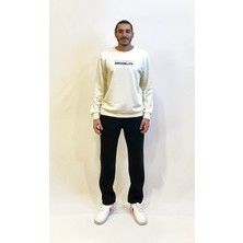 Süperlife Erkek Bisiklet Yaka 3 Iplik Kalın Brooklyn Baskılı Sweatshirt SPR24SW29