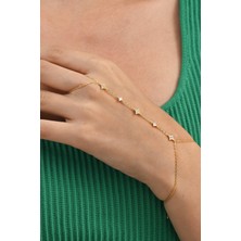 Gümüş Altın Yaldızlı Zirkon Taşlı Kuzey Yıldızı Şahmeran SGTL13037GOLD