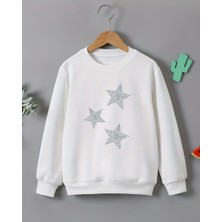 Kız Çocukları Için Yıldız Baskılı Uzun Kollu T-Shirt
