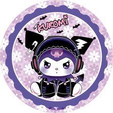 Yenilebilir Yuvarlak Pasta Resim Baskısı 20 cm Şekerli Kağıt Kuromi Temalı 25